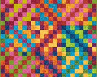 Modello per quilt Reflections Jelly Roll Scrap, varie misure (modello PDF)