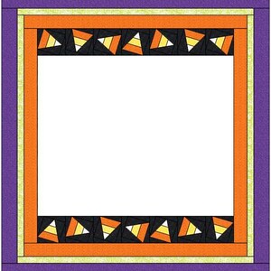 Halloween Table Runner or Panel Quilt Pattern, Candy Corn Twirl image 5