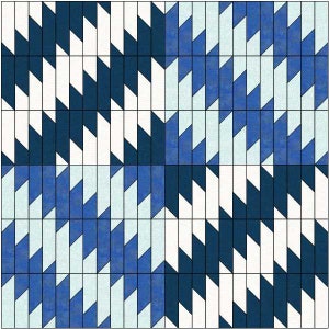 Modello di trapunta moderno, Mountain Dawning PDF Quilt Pattern per strisce da 2 1/2 pollici, Montagne deliziose, immagine 7