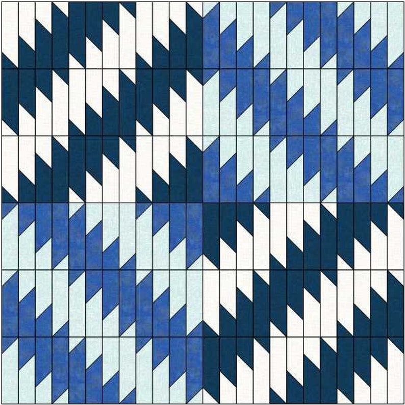 Modello di trapunta moderno, Mountain Dawning PDF Quilt Pattern per strisce da 2 1/2 pollici, Montagne deliziose, immagine 7