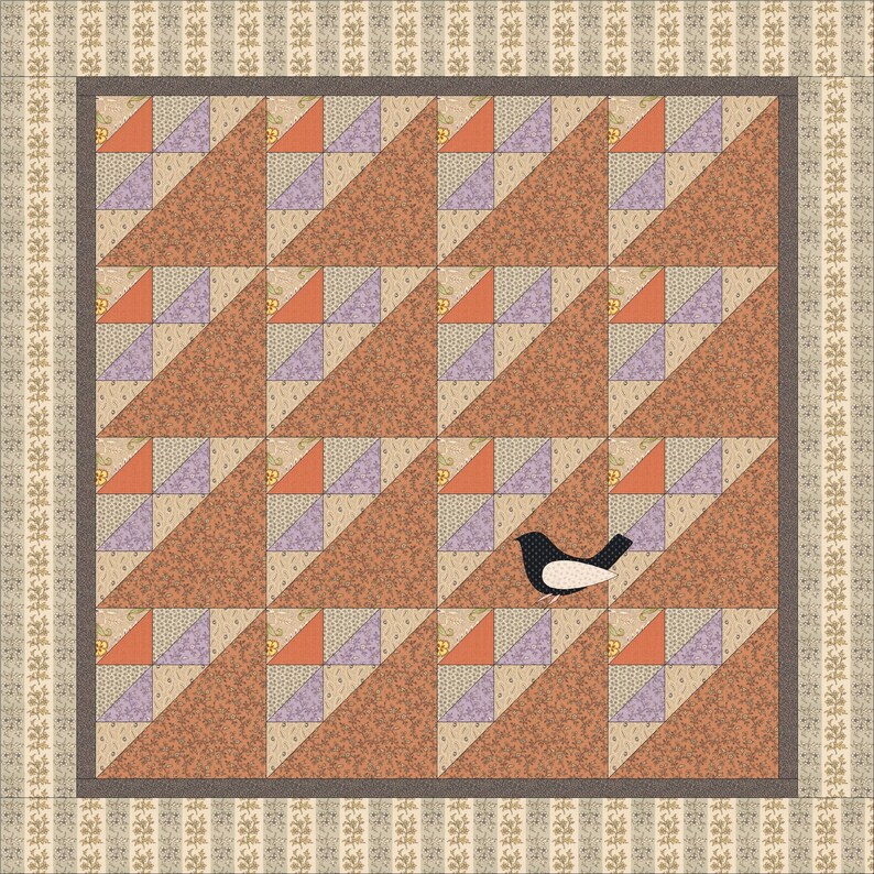 Bird Wall Hanging Quilt Pattern Alouette PDF Download Etsy