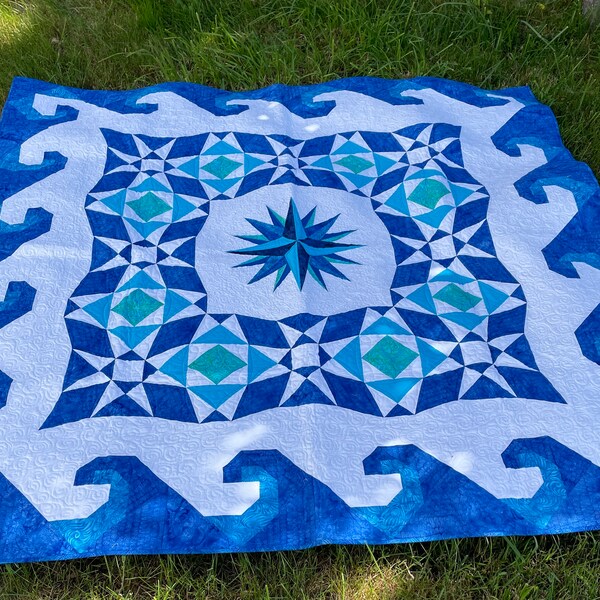 Mariners Compass Quilt Pattern Etsy