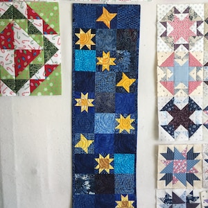 Under The Stars Mini Runner or Wall Hanging PDF Quilt pattern image 5