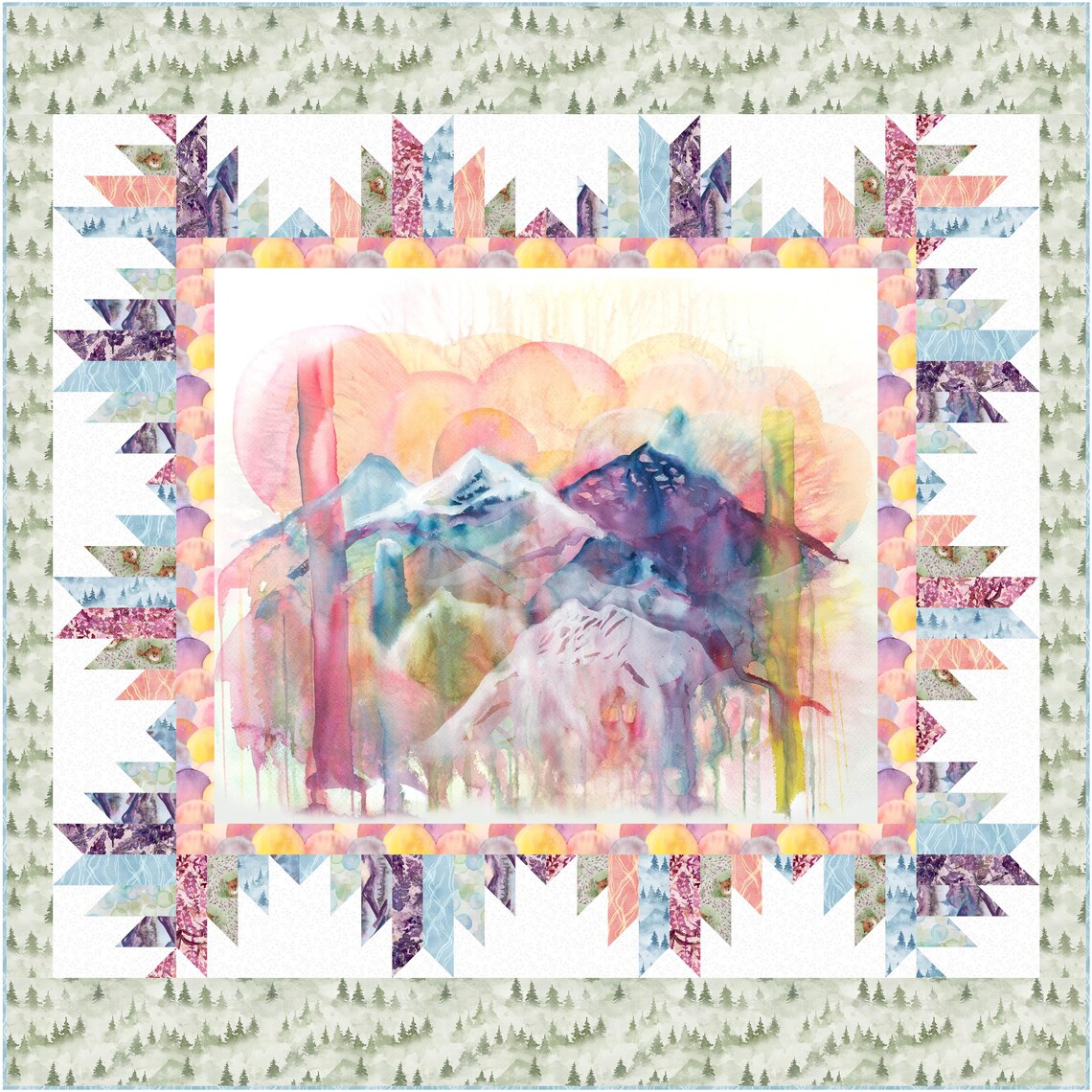 Daybreak Panel Quilt Pattern, Delectable Mountains - Etsy