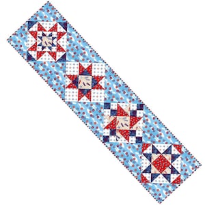 Summer Stars PDF Pattern for table runner, wall hanging, or lap size quilt