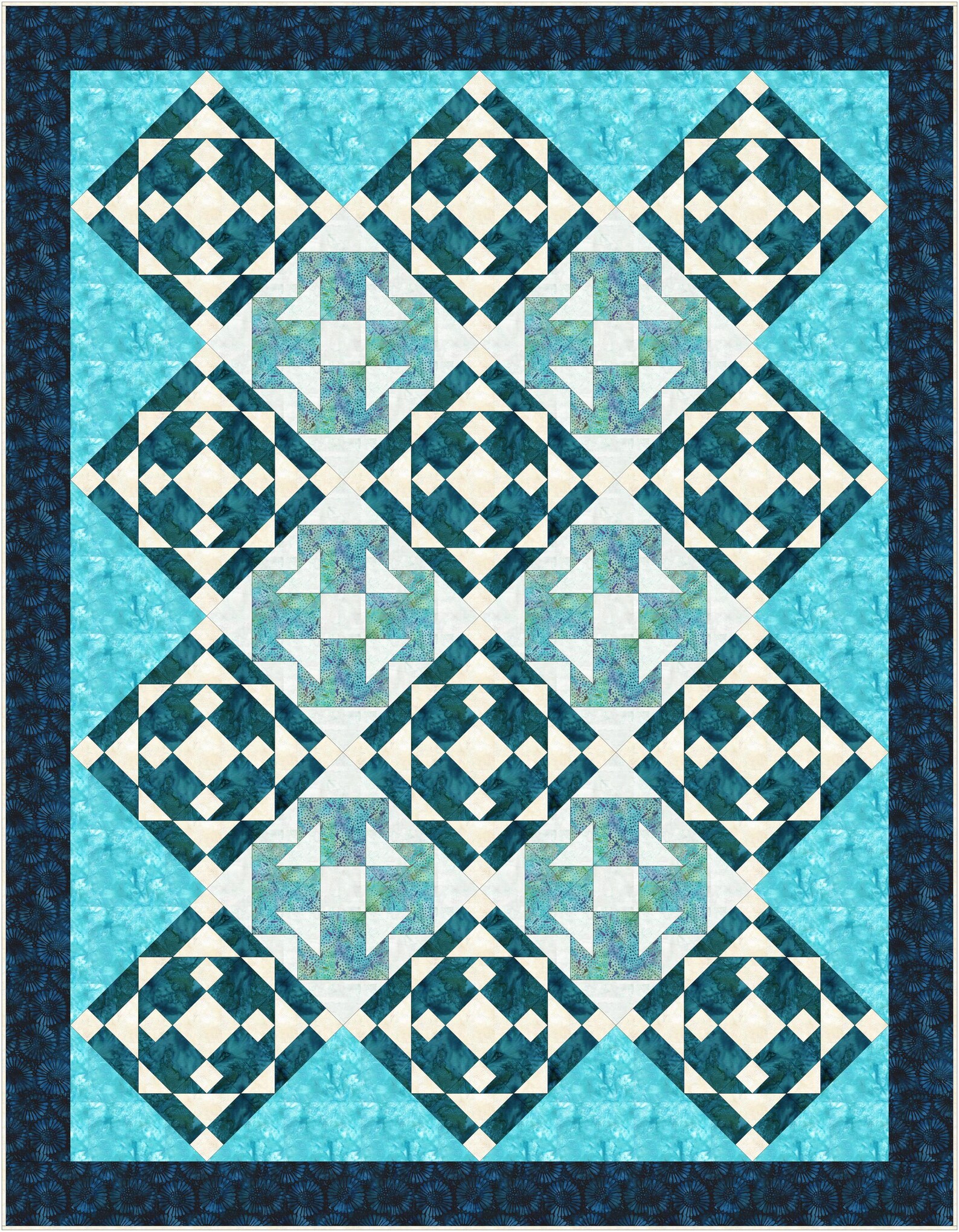 Iced Tea Quilt Pattern Blackberry Tea Lap Quilt Pattern, Pdf Download, Confident Beginner ...