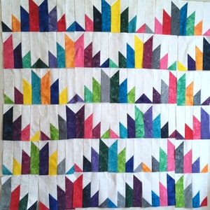 Modello di trapunta moderno, Mountain Dawning PDF Quilt Pattern per strisce da 2 1/2 pollici, Montagne deliziose, immagine 10