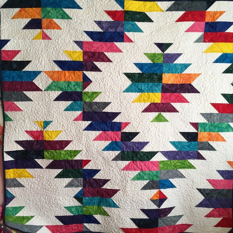 Modello di trapunta moderno, Mountain Dawning PDF Quilt Pattern per strisce da 2 1/2 pollici, Montagne deliziose, immagine 3