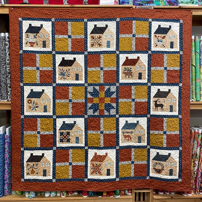 Sweet and Simple PDF Quilt Pattern for fast and easy quilt, beginner friendly, great for large prints big block quilt pattern image 8