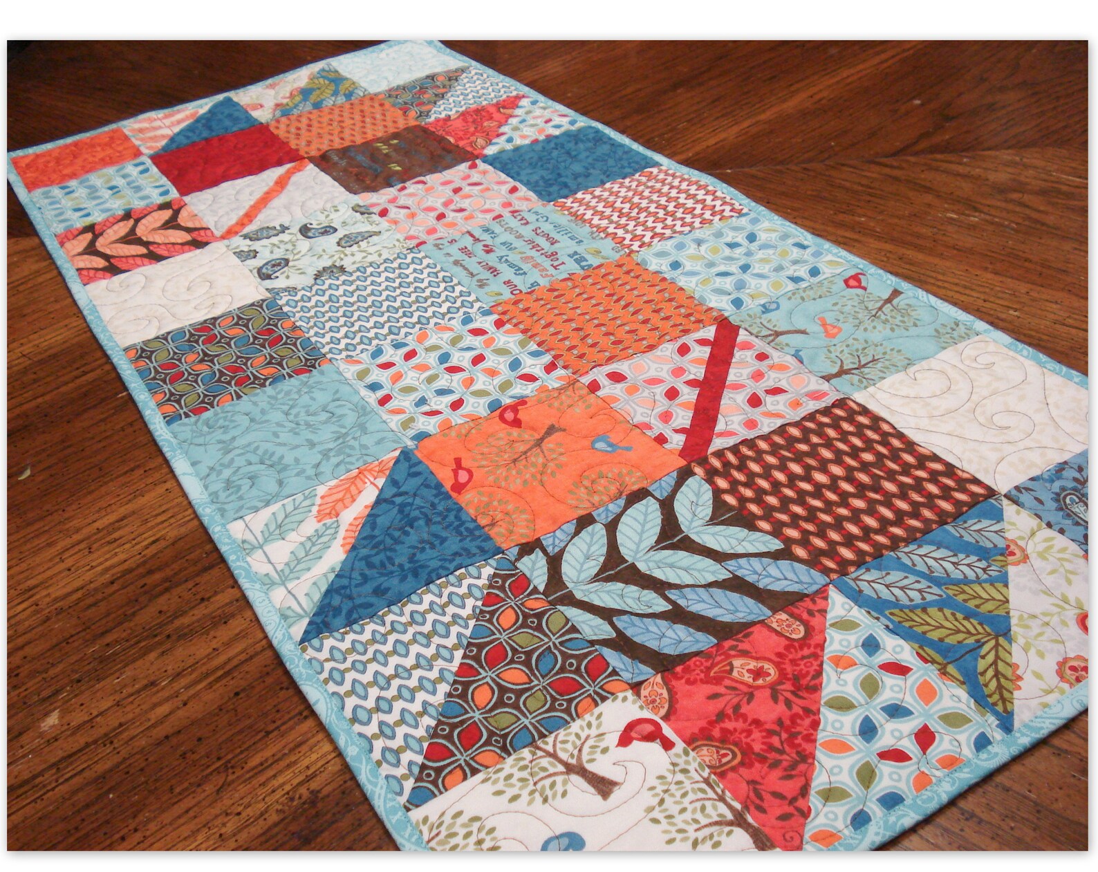 Fall Charmer Quilted Table Runner Pdf Pattern Uses 5 Inch Etsy