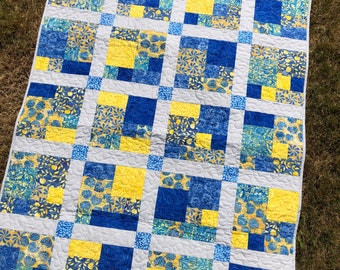 CityScape Quilt Pattern, Modern Block Design, Baby to King Size (PDF Pattern)