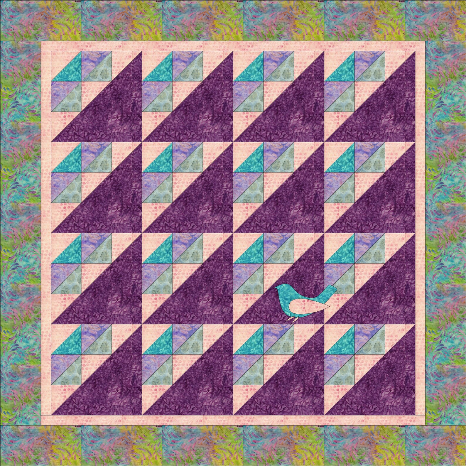 Pattern for Cute Bird Wall Hanging Quilt Alouette PDF Etsy