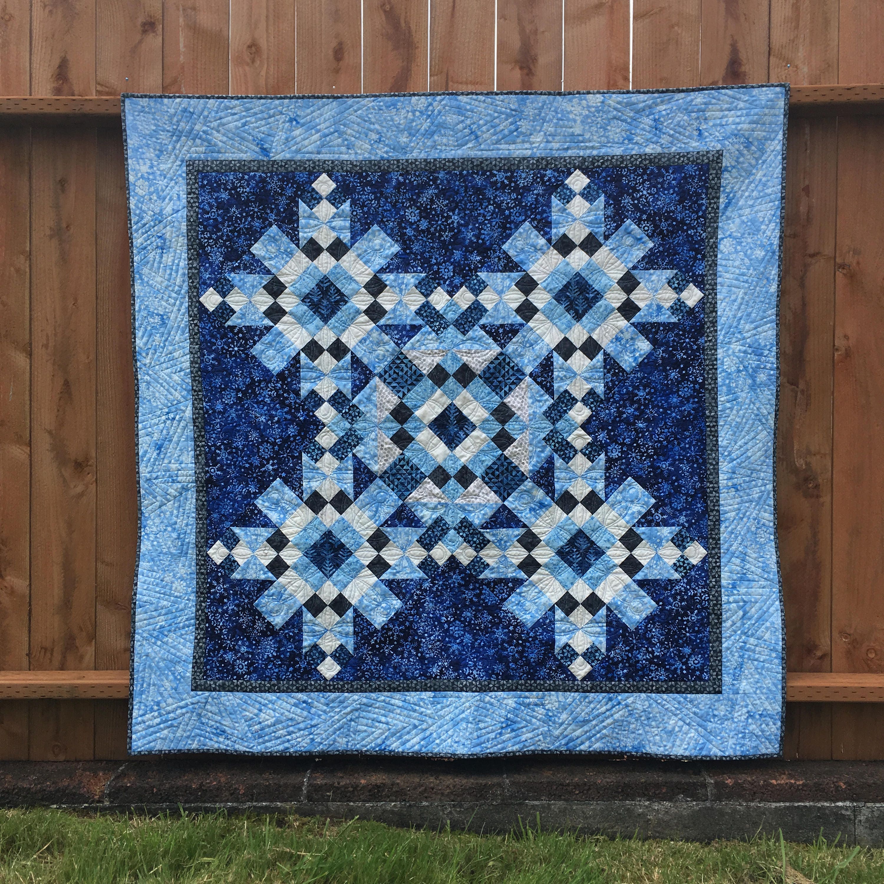 Polar Elegance Snowflake Lap Quilt PDF Pattern Etsy