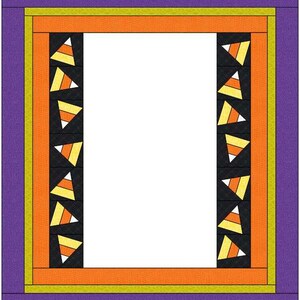 Halloween Table Runner or Panel Quilt Pattern, Candy Corn Twirl image 6