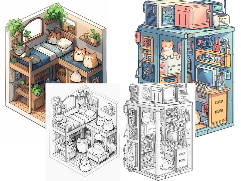 Cute cat coloring
Adult coloring book
Kawaii coloring book
Cute coloring pages
Corner Coloring
Pocket Room
Kawaii cat coloring
kawaii cat
cat coloring pages
cat coloring
Printable Kawaii
Relaxing Coloring
isometric