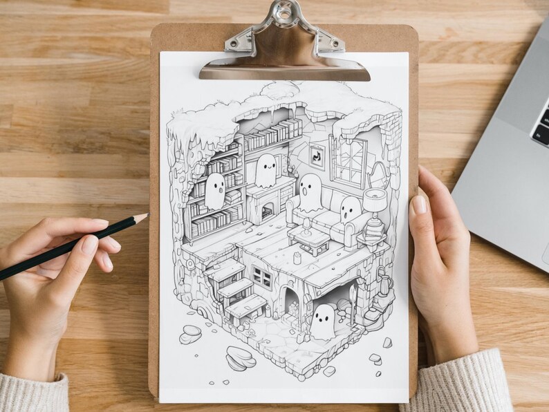 Ghost coloring pages
Ghost colouring
Spooky coloring
adult coloring pages
Halloween coloring
Printable ghost
pocket room
hounted house
kawaii gost
cute ghost coloring
spooky fun
halloween printable
isometric room
