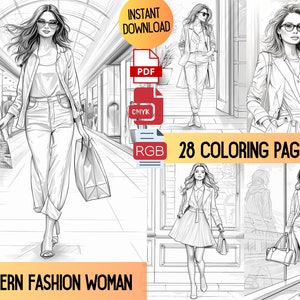 ファッションぬり絵、大人向けファッションぬり絵、大人向けファッションぬり絵/大人向けファッションぬり絵/女性ぬり絵