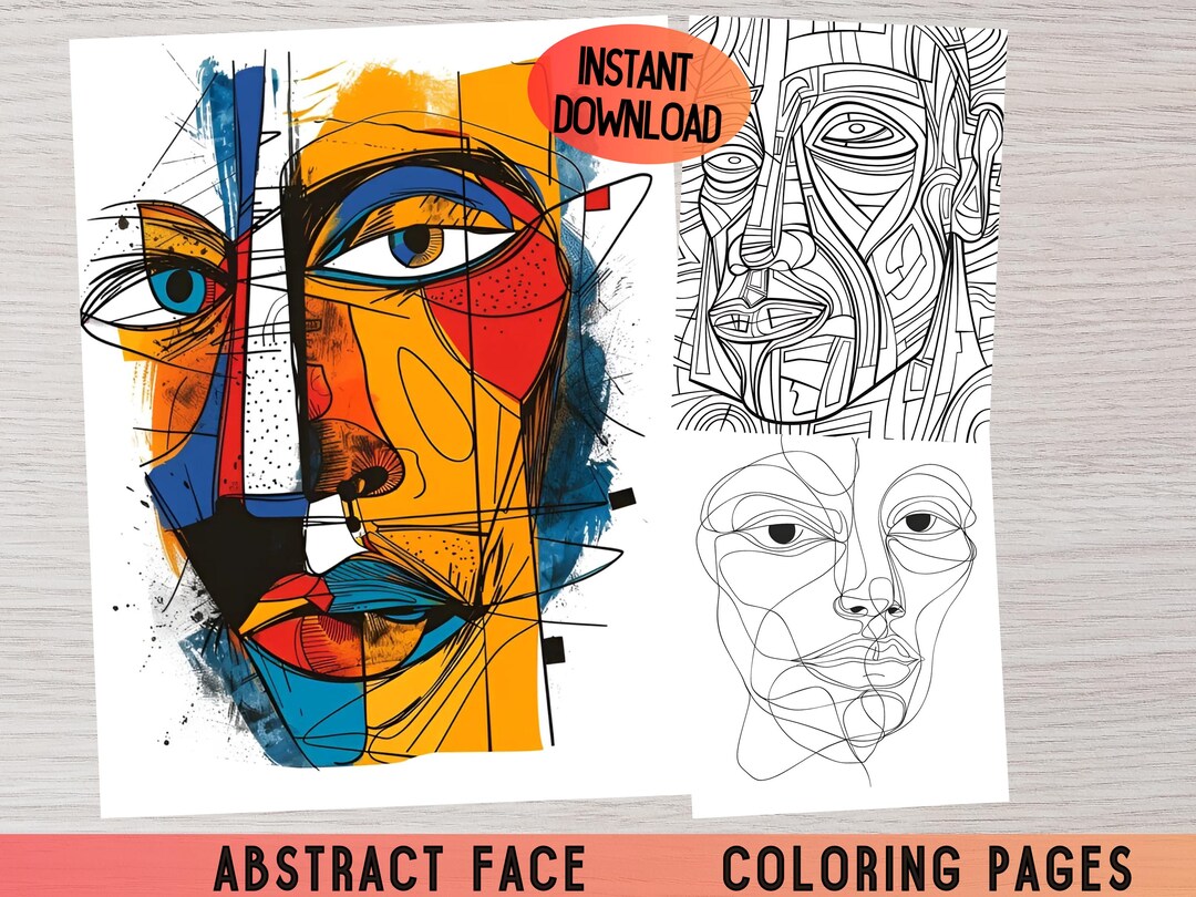 Abstract Art Coloring Pages Abstract Faces Printable Abstract Abstract Art Coloring Pages Abstract Faces Printable Abstract