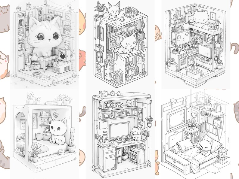 Cute cat coloring
Adult coloring book
Kawaii coloring book
Cute coloring pages
Corner Coloring
Pocket Room
Kawaii cat coloring
kawaii cat
cat coloring pages
cat coloring
Printable Kawaii
Relaxing Coloring
isometric