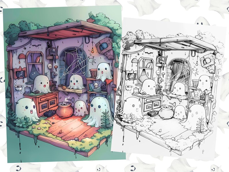 Ghost coloring pages
Ghost colouring
Spooky coloring
adult coloring pages
Halloween coloring
Printable ghost
pocket room
hounted house
kawaii gost
cute ghost coloring
spooky fun
halloween printable
isometric room