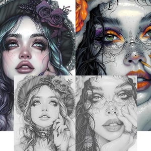 Goth coloring page
Gothic coloring
Halloween coloring
Adult coloring pages
Grayscale coloring
Gothic women
Gothic make up
beauty coloring page
gothic coloring page
gothic girl coloring
coloring for adults
fantasy coloring
dark girls