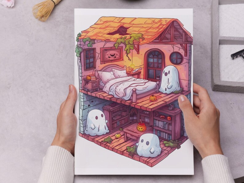 Ghost coloring pages
Ghost colouring
Spooky coloring
adult coloring pages
Halloween coloring
Printable ghost
pocket room
hounted house
kawaii gost
cute ghost coloring
spooky fun
halloween printable
isometric room