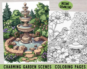 Blumen Garten Malbuch, Malseiten Ausmalbilder, Erwachsene Malseiten, Malseiten ausdrucken, Malseiten ausdrucken, Gartenhaus Malbuch, Gartenhaus Ausmalbilder