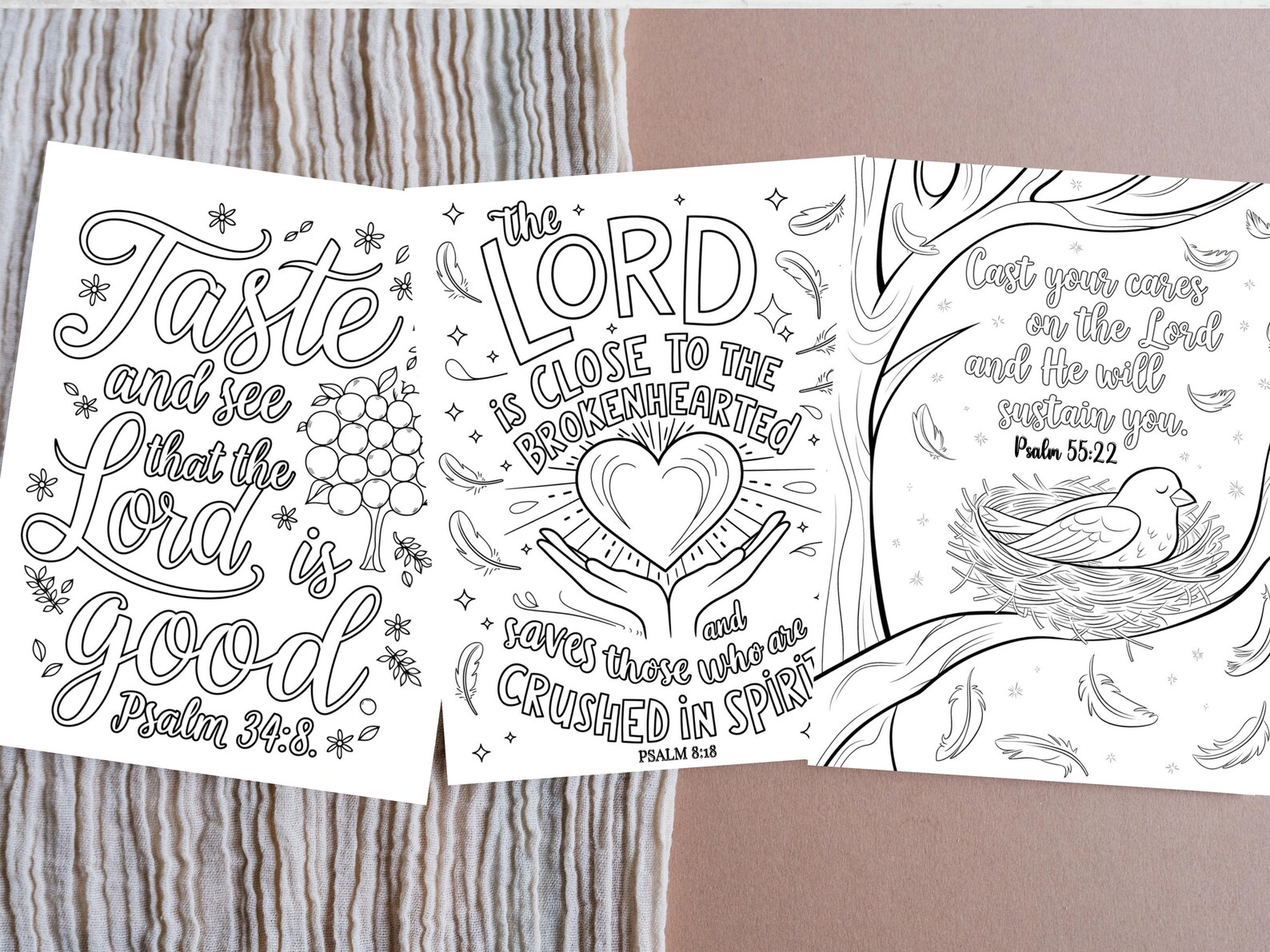 Bible Verse Coloring Pages, Christian Adults and Kids (printable and ...