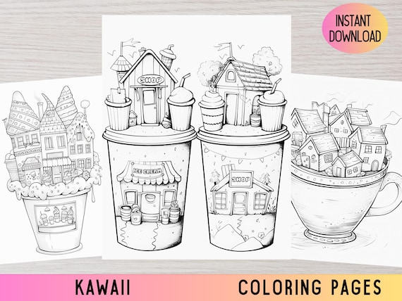 Kawaii Sweets Coloring Book – Relaxing Adult Coloring Pages (PDF