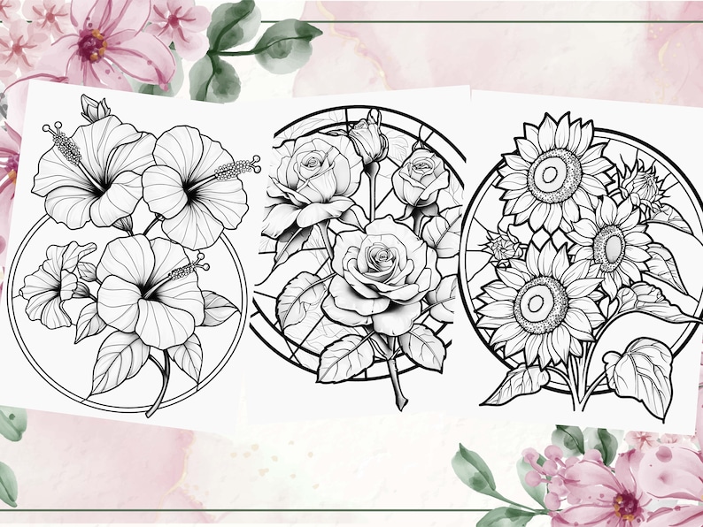 plants coloring
nature coloring
Floral Coloring
printable flower
flowers coloring
coloring book
coloring pages
colouring book
instant download
stained glass pages
stress relief
Stained glass flower
Floral stained glass