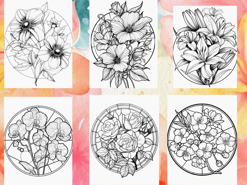 plants coloring
nature coloring
Floral Coloring
printable flower
flowers coloring
coloring book
coloring pages
colouring book
instant download
stained glass pages
stress relief
Stained glass flower
Floral stained glass