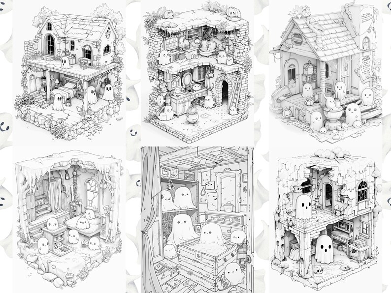 Ghost coloring pages
Ghost colouring
Spooky coloring
adult coloring pages
Halloween coloring
Printable ghost
pocket room
hounted house
kawaii gost
cute ghost coloring
spooky fun
halloween printable
isometric room