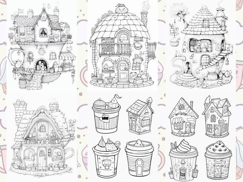 Cute coloring pages
Adult coloring
Kawaii coloring
coloring therapy
cupcake coloring
Sweets coloring
Kawaii house
ice cream coloring
fantasy coloring
food coloring pages
colouring book
tiny houses coloring
storefronts coloring