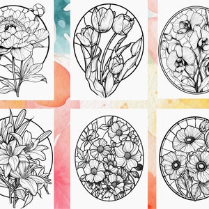 plants coloring
nature coloring
Floral Coloring
printable flower
flowers coloring
coloring book
coloring pages
colouring book
instant download
stained glass pages
stress relief
Stained glass flower
Floral stained glass