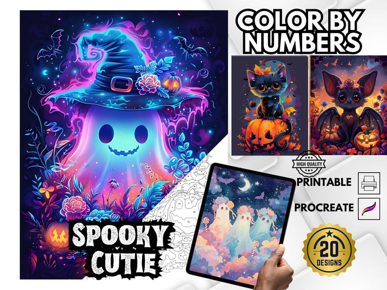 halloween coloring
cute halloween book
color by number pdf
printable coloring
digital coloring
relaxing coloring
adult coloring
kids coloring book
easy color by number
spooky coloring
instant download
procreate coloring
spooky cutie pages