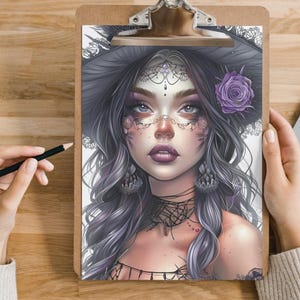 Goth coloring page
Gothic coloring
Halloween coloring
Adult coloring pages
Grayscale coloring
Gothic women
Gothic make up
beauty coloring page
gothic coloring page
gothic girl coloring
coloring for adults
fantasy coloring
dark girls