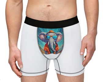 Men's Boxers (AOP) Cool Elephant, Elephant