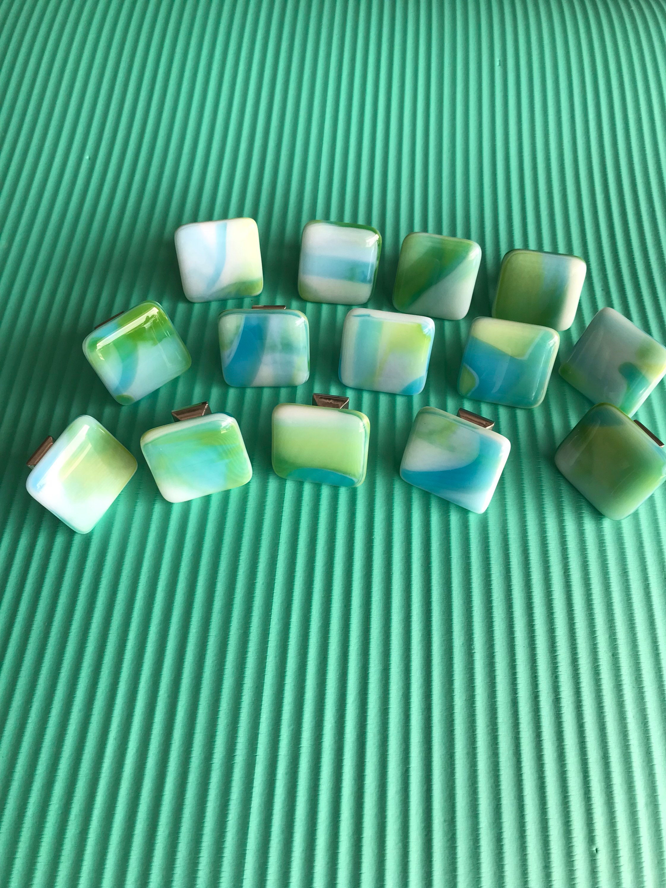 Fused Glass Knobs With Hardware Furniture Knob Etsy