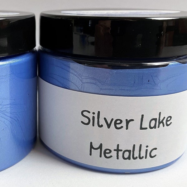 DISCONTINUED - Silver Lake Metallic - Pour'age Posse Paint 5 ounce Jar