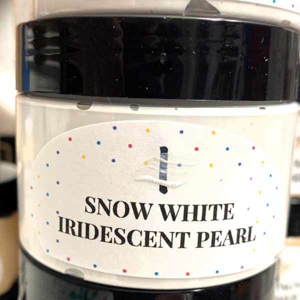 DISCONTINUED - Snow White Iridescent Pearl - Pour'age Posse Paint 5 ounce