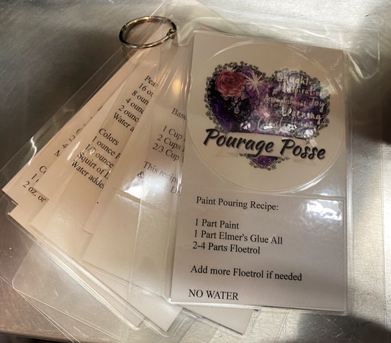 7 Paint Pouring Recipes Laminated Etsy