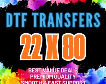 Transferencias DTF personalizadas, hojas de transferencia, listas para imprimir, impresiones en película de transferencia térmica