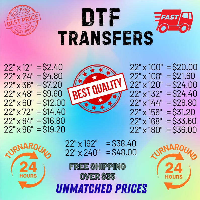 Dtf Transfers Example DTF Transfers, Gang Sheet - Direct to Film Printing, Iron on Transfers ...