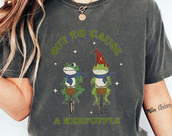 Portland Frog Anti-ICE Shirt, Portland Frog Protester Sweatshirt, Subtle Unisex Protest Tshirt, Off to Cause a Kerfuffle Funny Frog T-Shirt