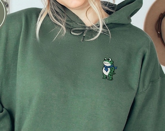 Portland Embroidered Frog Anti-ICE Shirt, Portland Frog Protester Sweatshirt, Subtle Unisex Protest Tshirt, Anti Establishment, Anti Fascism