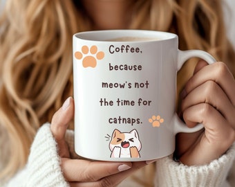 Coffee Mug For Cat Lover, Cat Owner Mug, Walking Fluffy Cats,Mug For Pet Lover,funny cat mug, cute cats mug