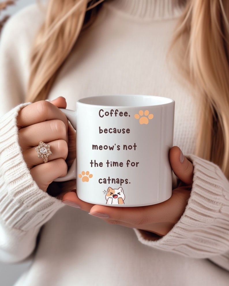 Coffee Mug For Cat Lovers, Cat Owner Mug,Fluffy Cat,Mug For Pet Lover,funny cat mug, cute cats mug zdjęcie 2