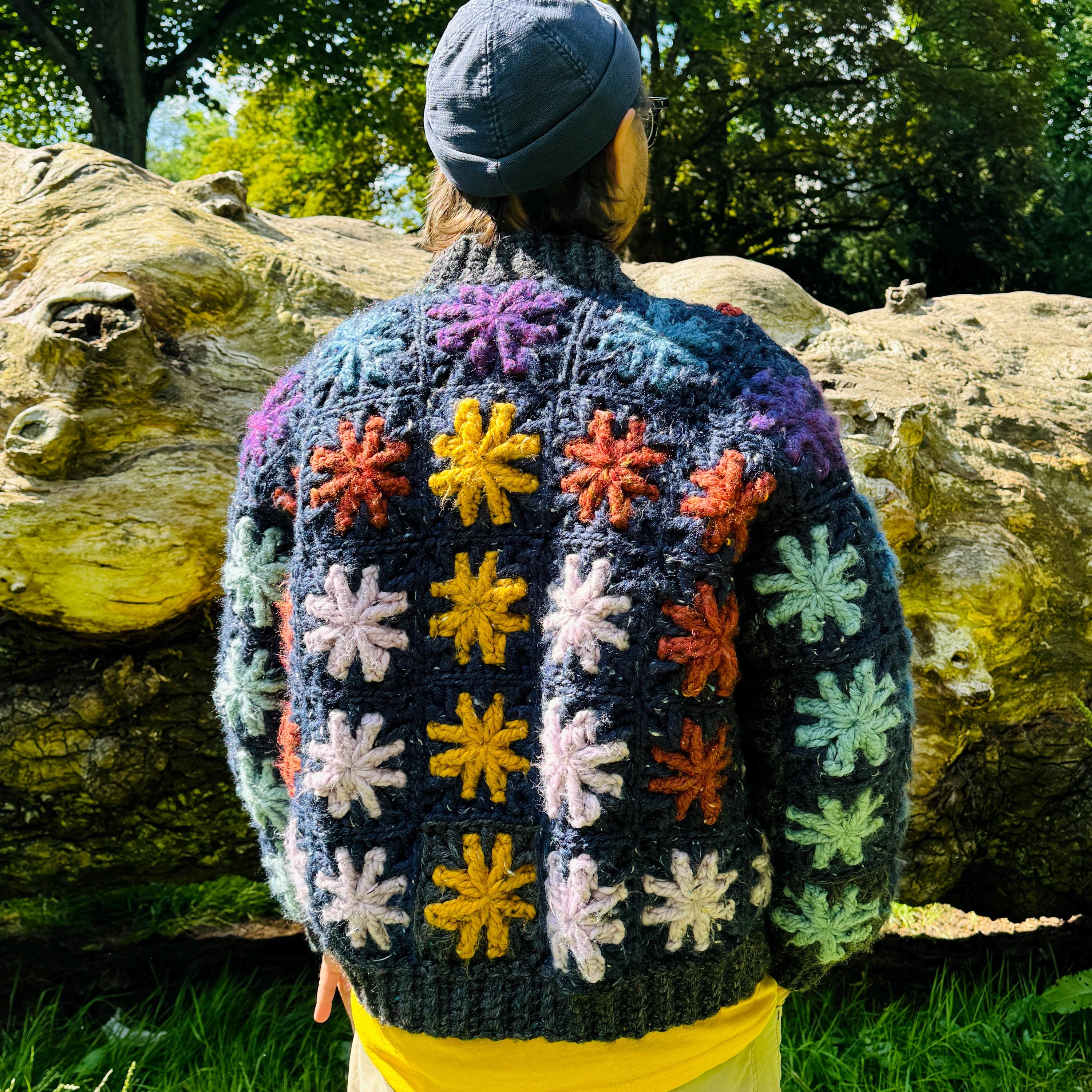 39 Crochet Jacket Patterns with Cardigans, Vests, and Hooded Styles 28 Crochet Granny Square Jacket Mosaic Bloom