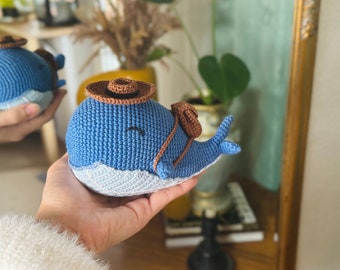 Crochet Whale Pattern: Mr. Magellan, Sea Creature (English, Spanish, German)