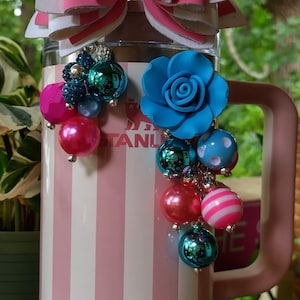 Bubblegum Stroh Anhänger, Stroh Topper, Stiefel, Armband Charm und Tumbler Zubehör